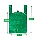 LazyMe T Shirt Bags, Plastic Bags with Handles for Grocery, Retail and St. Patrick's Day, Bolsas De Plastico Para Negocio, 12x20 Inch (Green, 100pcs)