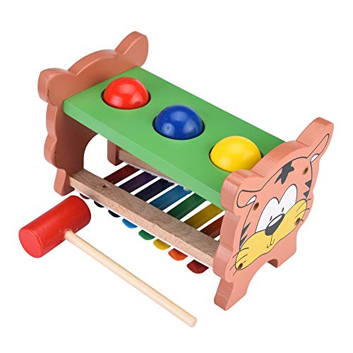 Dacawin Wooden Learning Hammering & Pounding Toy + 8 Notes Xylophone + Shape Color Recognition Xylophone Educational Toys Sets for Kids Toddlers (Multicolor, Baby Toys) - Thumbnail 6