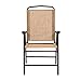 Best Choice Products Set of 2 Weather-Resistant Outdoor Textiline Folding Sling Back Chairs w/Metal Frame, Brown