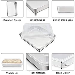 P&P CHEF Baking Pan with Airtight Lid, Stainless