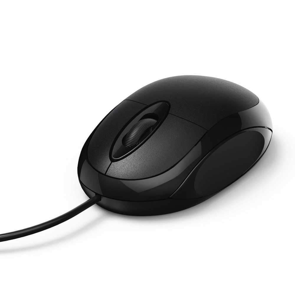 Hama MC-100 Optical 3-Button Mouse, Cabled, black