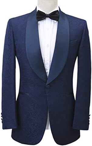 Premium Paisley Floral Pattern Premium Slim Fit Tuxedo Prom Wedding Groom Suits Blazers Jacket Coat