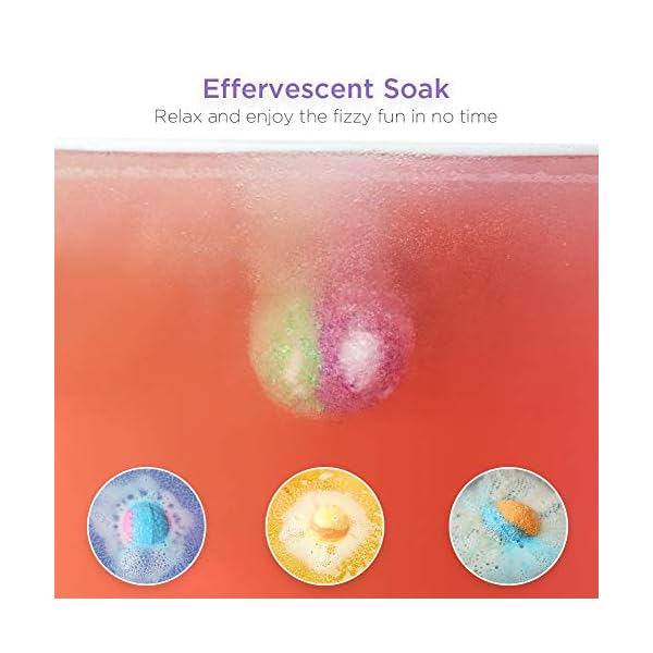 efloral 12pcs Bath Bombs Gift Set Retro Wooden Box | 4.2oz Natural Fizzy Spa moisturizes dry skin | Mixed Color Large…