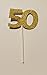 50th Birthday Gold Glitter Cupcake toppers (20 count)