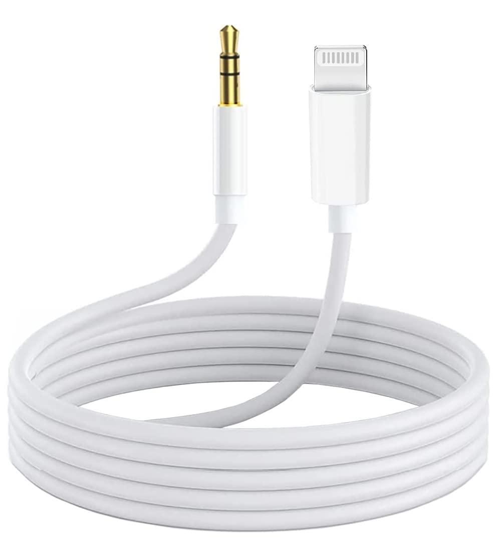 Photo 1 of [Apple MFi Certified] iPhone AUX Cord for Car Stereo, 6.6ft Lightning to 3.5mm AUX Audio Cable Support All iOS Compatible for iPhone 14/13/12/11/SE/XS/XR/X 8 7 6 5, iPad/Home Stereo/Headphone-white 2M