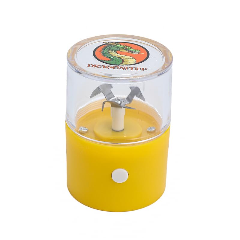 DRAGONPUFF Powercharge Electic Herb Grinder Upgraded Portable Dry Herb Tobacco Crusher (Yellow)