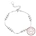 HMILYDYK Women Charm Bracelet Sterling Silver Four Line White Freshwater Cultured Shell Pearls - AAA Quality