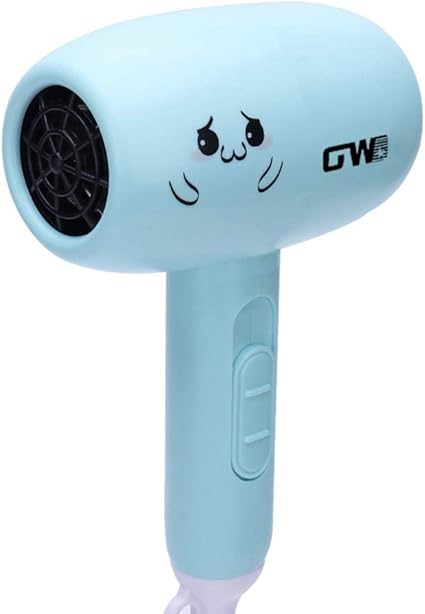 Lightweight Mini Negative Ion Hair Dryer Cute Cartoon Look Blow Dryer With Powerful Dc Motor For Travel And Home Use Blue Amazon Co Uk Beauty