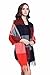 Buttons and Pleats Womens Plaid Blanket Scarf Cozy Shawl Scarfs for Winter, Red, 79