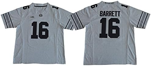 Men's #16 Barrett Ohio State Buckeyes College Football Jersey - Gridion Grey L