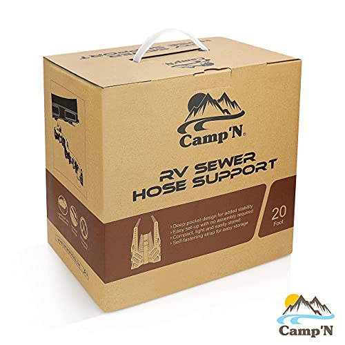 Camp'N 20 Foot RV Sewer/Septic Hose Support Holder Caddy for