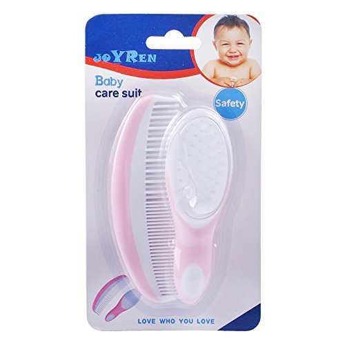 Hair Brush and Comb Set, Baby Safety Healthcare and Grooming Kit, Scalp Massage, Ideal for Newborns & Toddlers(2 pack, 1+1)