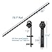 EWEI'S Homewares 6-Feet Country Steel Sliding Barn Door Hardware - Black