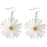 Summer Daisy Earrings with Fresh Countryside Style Pendant