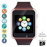Smart Watch Phone Smartwatch with SIM Card Slot Camera Pedometer Text Call Notifications Compatible with Android Samsung LG Sony and iPhone (Partial Functions) for Men Women Teens