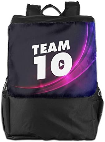 Team 10 Pink Jake Paul Casual Backpack College School Laptop Bag Daypack Travel Shoulder Bag For Unisex