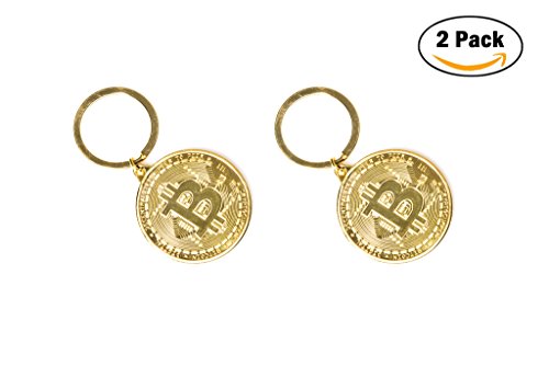 Bitcoin token/coin keychain gold plated real crypto gif…