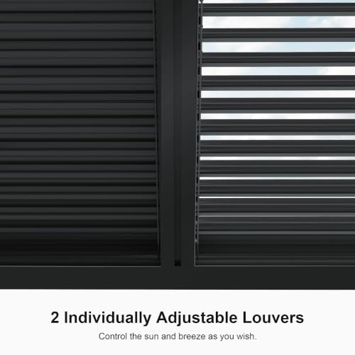 PURPLE LEAF 12x14 Aluminum Louvered Pergola Review: Adjustable Roof Patio Shelter image 29