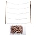 Wood Picture Photo Frame Wall Decor 26×29 inch 30 Clips Ajustable Twines Artworks Prints Multi Pictures Organizer Hanging Display Frames