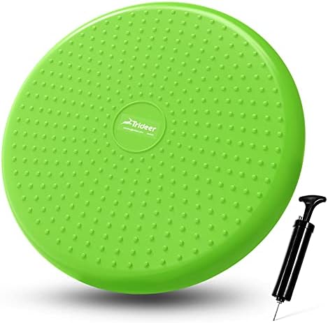 ZivaTech Exercise Balance Stability Disc - Inflated Wobble Cushion For Core Training & Active Sitting