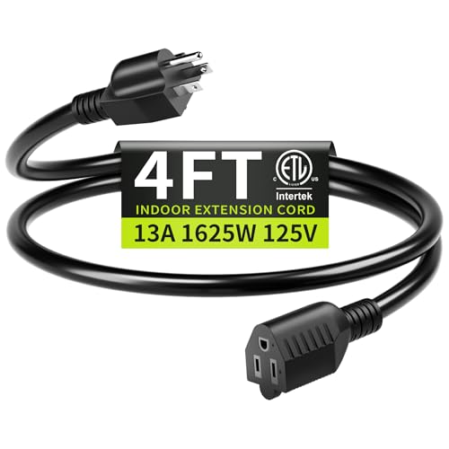 Seeklyze 16/3 Black Extension Cord Indoor