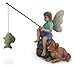 "Gone Fishin'" Miniature Fairy Garden Boy Fishing w/ Dog Figurine primary