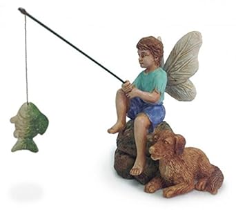 boy fishing figurine