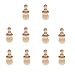Hacloser 10Pcs/set Wooden Peg Dolls Unfinished, People Nesting Set DIY Craft For Paint Stain Ornament Decorations