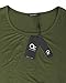 OUGES Women's Long Sleeve Loose Casual T-Shirt Dress(Green,XXL)