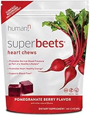 HumanN SuperBeets Heart Chews | Grape Seed Extract and Non-GMO Beet Powder Helps Support Healthy Circulation, 