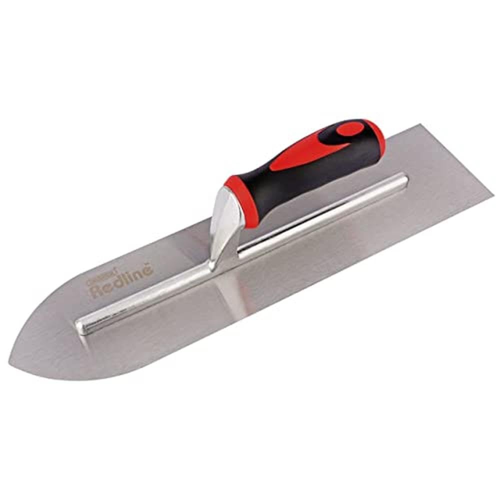 Draper 15095 Soft Grip Flooring Trowel (400mm), Black/red/Silver
