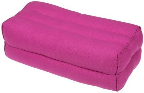 Pillow Block 35x15x10cm, kapok-filled, Support Cushion for Yoga and Meditation, PINK by Handelsturm Thaikissen