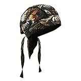 Hot Leathers Authentic Bikers Premium Headwraps, EAGLE CLOUDS - High Quality Micro-Fiber & Mesh Lining HEADWRAP