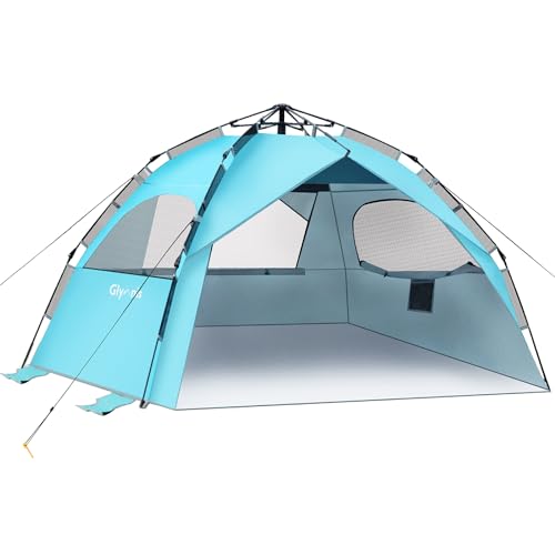 Glymnis Strandmuschel Quick Up Strandzelt UPF50+ für 4-6 Personen