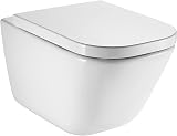 Roca Supralite Seat and Lid Cushioned Drop Square White view 2