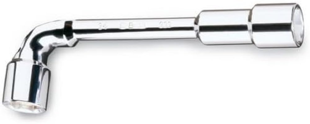 Beta 9330028 Model 933 28X28 Double Ended Offset Hexagon Socket Wrenche, Bright Chrome-Plated, 28 x 28 mm Size