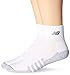New Balance Unisex 4 Pack Technical Elite Quarter with Coolmax Socks, Large White