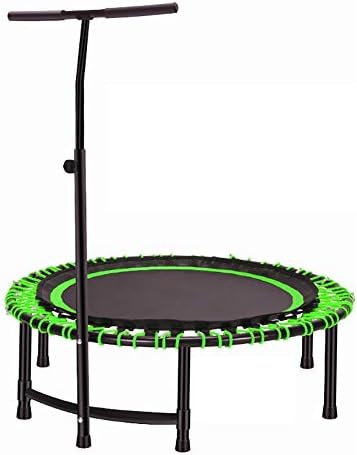 Trampolines Folding Rebounder Mini with Stability Handle Bar, 45'' Household Children Mini Bouncer, 34cm High (color : GREEN)