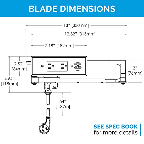 Docking Drawer Blade In-Drawer Outlet. (2) 15 amp