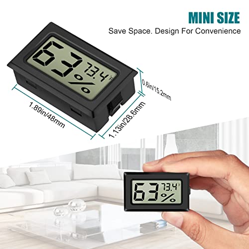 12 Pack Mini Digital Hygrometer Thermometer LCD Display Outdoor Indoor