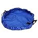 AVAWO Children's Play Mat and Toys Storage Bag - 60inch Kids Playbag Toys Organizer Quick Pouch. Great for Storing Small and Medium Size Toy, Portable, Sturdy - Blue