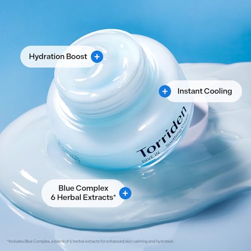 TORRIDEN DIVE-IN Low-Molecular Hyaluronic acid Soothing Cream 3.38 fl oz | Facial Moisturizer Gel for Sensitive, Dry Skin | Fragrance-free, Alcohol-free, No Colorants | Vegan, Clean, Cruelty-Free
