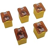 60 Amp 58V Low Profile J-Case Yellow Cartridge Fuses (5 Pack) Littelfuse LJCA60