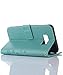 FLYEE Case Compatible with Samsung Galaxy S8 (5.8 inch,Released in 2017),Wallet Case for Women and Girls with Card Holder,Leather Flip case Kickstand for Galaxy S8- Embossed Flowers Green
