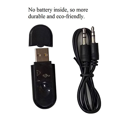 Bluetooth Receiver for Home/Car Stereo - vastland USB Powered Wireless Bluetooth Audio Music Receiver Dongle with 3.5mm Jack Stereo Output, Bluetooth Aux Adapter for Car Home Stereo Speaker - Thumbnail 5
