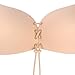 TinyWalnut Women's Strapless Self Adhesive Bra Push Up Invisible Backless Wing Shape with Drawstring