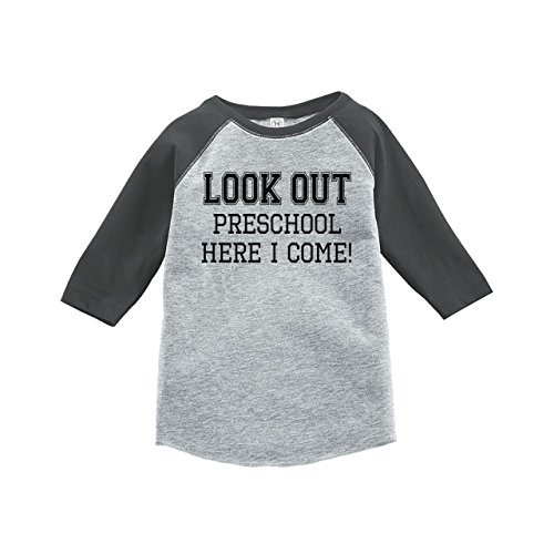 Custom Party Shop Kids Look Out Preschool 2T Grey Baseball Tee