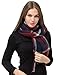 Women Fashion Scarf Long Shawl Winter Warm Tartan Lattice Large Scarf Red Plaid