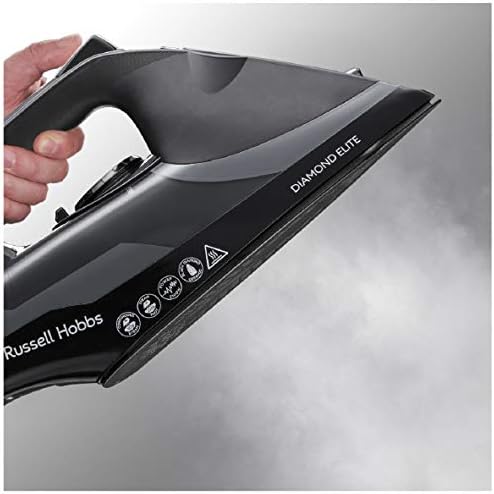 Russell Hobbs Diamond Elite Steam Iron, Black Diamond soleplate, 220g Steam Shot, 50g Continuous steam, 350ml Water Tank - Image 5
