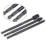 NJPOWER 3 Pcs Socket Adapter Set Hex Shank To 1/4